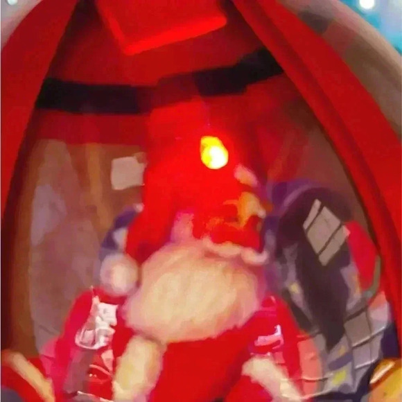 VTG Ball Decoupage Santa Light Up Ornament Christmas Holiday Hanging Rare Fun - Picture 11 of 15